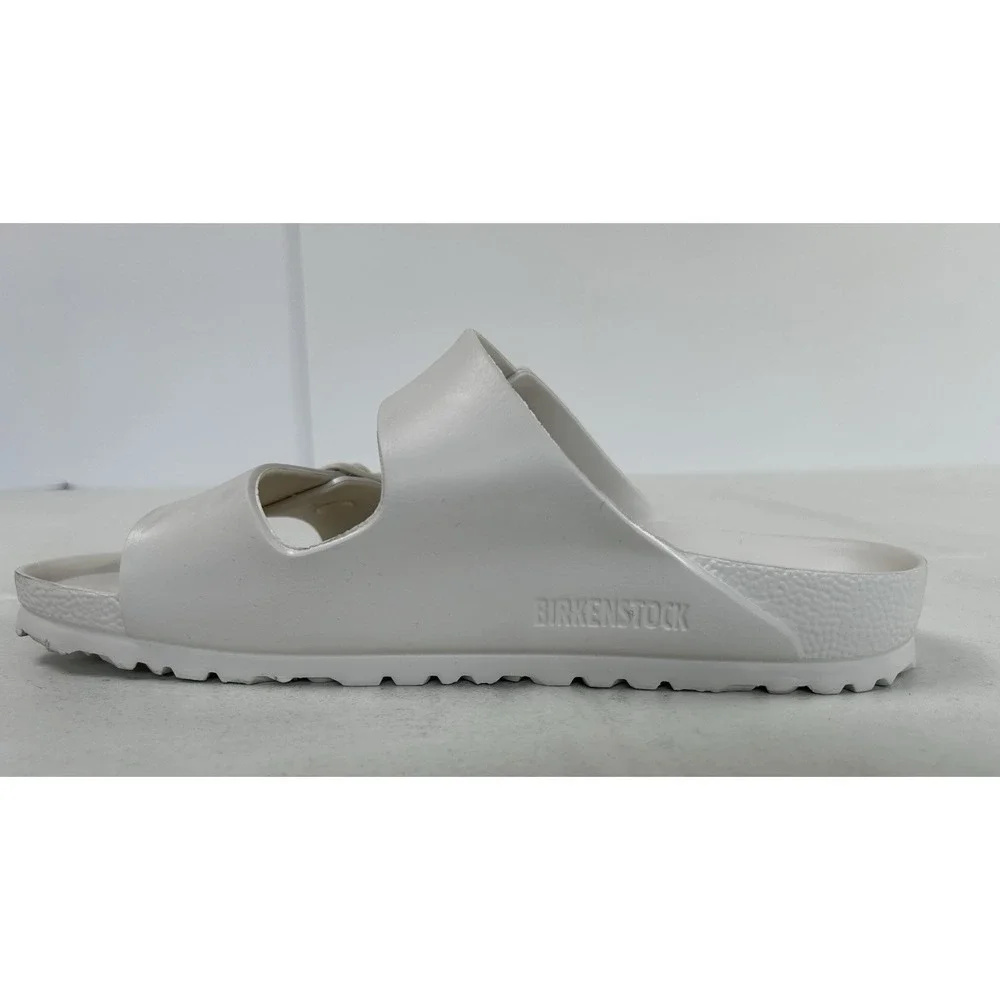 Birkenstock Arizona Essentials EVA Two-Strap Sandals Ivory Men's 10 Ladies 8